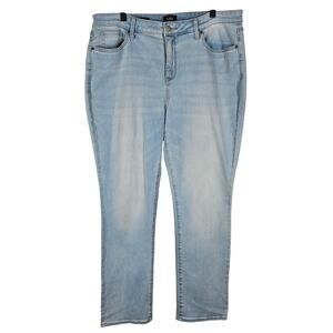 NYDJ WOMEN'S SHERI SLIM LIFT X TUCK TECHNOLOGY BLUE JEAN PANT SIZE 16, 38W X 29L